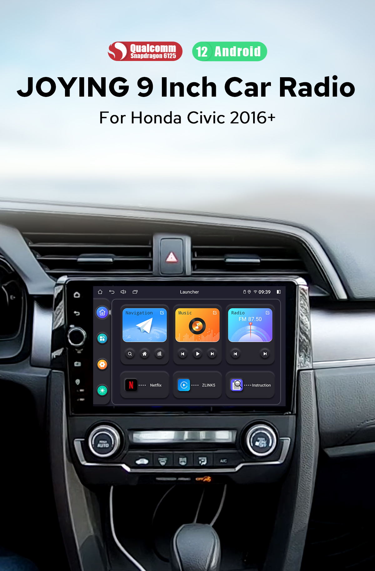  plug and play for Honda Civic radio system 